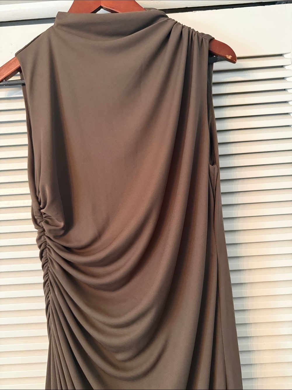 Zara Brown Ruched Maxi Skirt - Picture 3 of 6